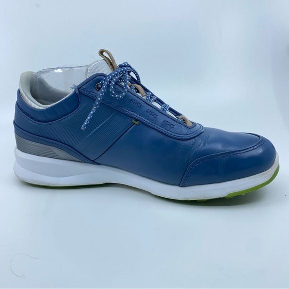 FootJoy Women’s Stratos Waterproof Leather Golf Shoes Color Blue SZ 8 - Picture 5 of 10